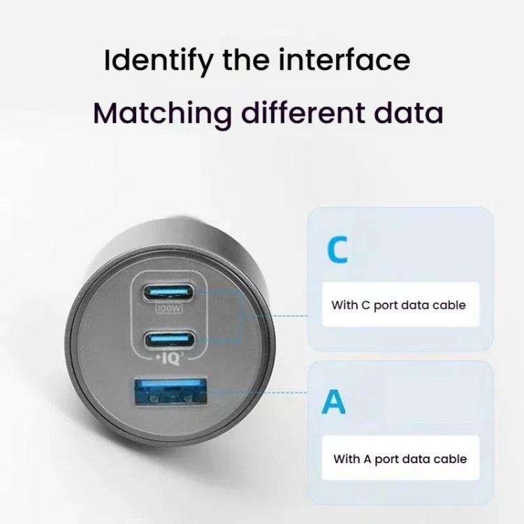 ANKER A2737 167.5W Dual Type-C+UAB-A 3 Ports Car Charger Cell Phone PD Fast Charger