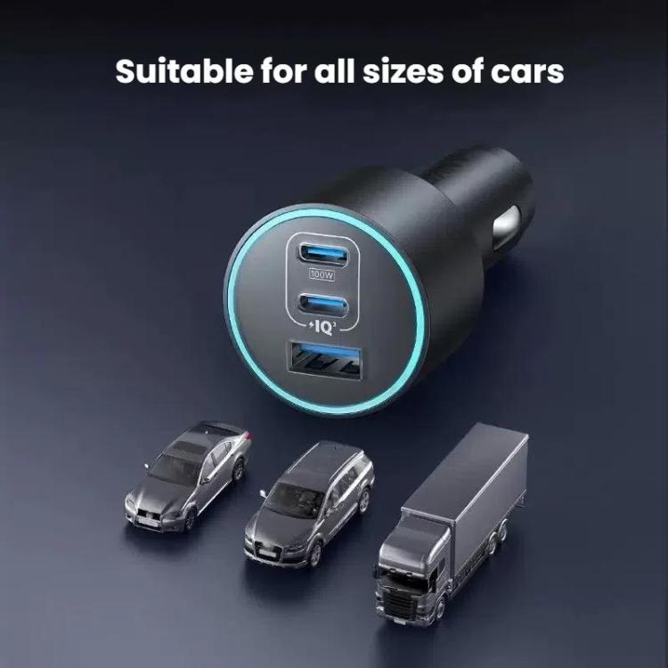 ANKER A2737 167.5W Dual Type-C+UAB-A 3 Ports Car Charger Cell Phone PD Fast Charger