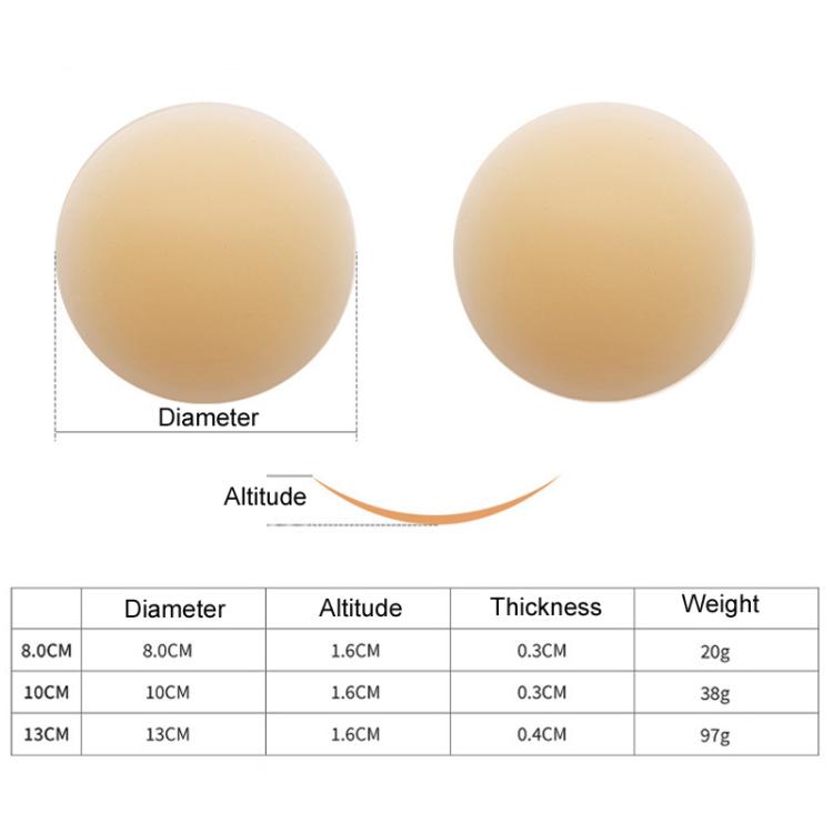 Ultra-thin Invisible Anti-bump Silicone Breast Stickers, 8cm, 10cm, 13cm