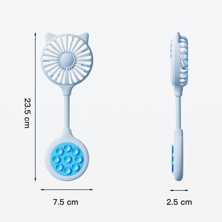 Mini Suction Cup Fan USB Rechargeable Desktop Portable Folding Fan