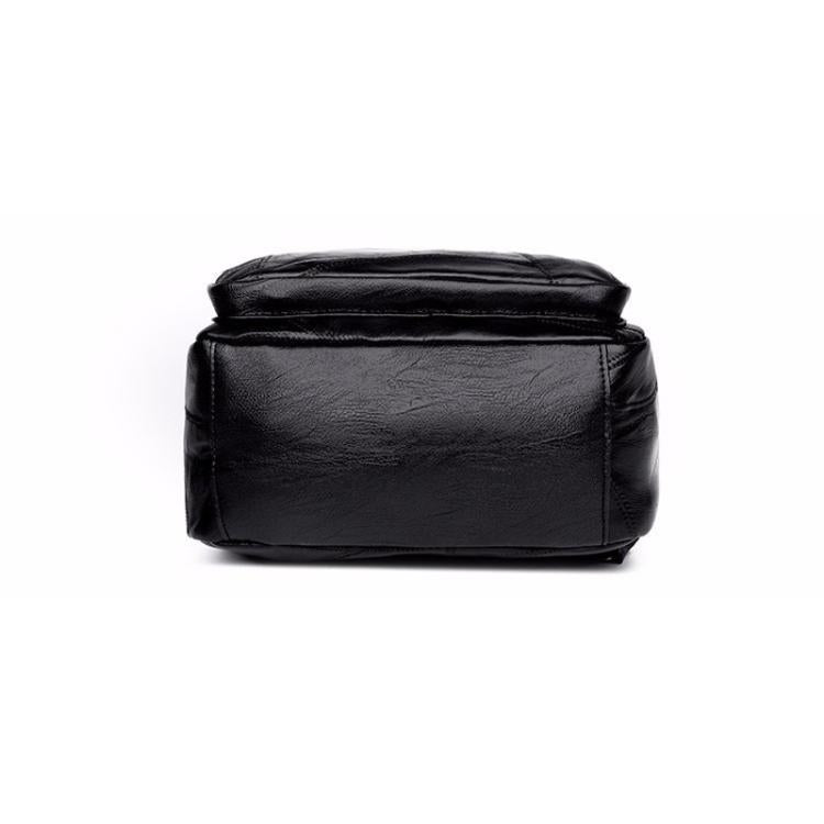 Casual Women Shoulder Bag PU Leather Simple Versatile Trend Female Backpack Student Travel Schoolbag