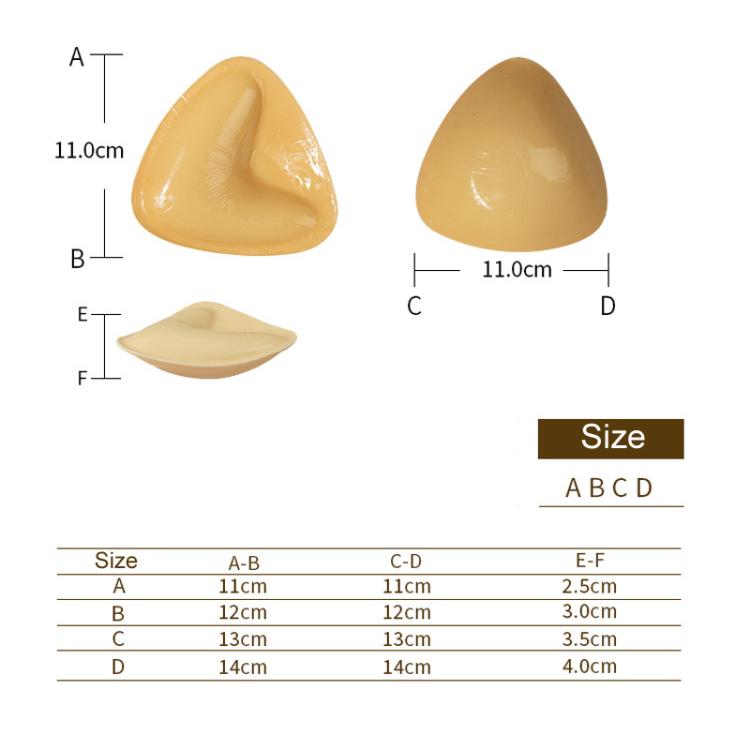 Double-Sided Silicone Thickened Inserts Gather Triangle Breast Pads