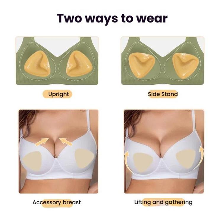 Double-Sided Silicone Thickened Inserts Gather Triangle Breast Pads
