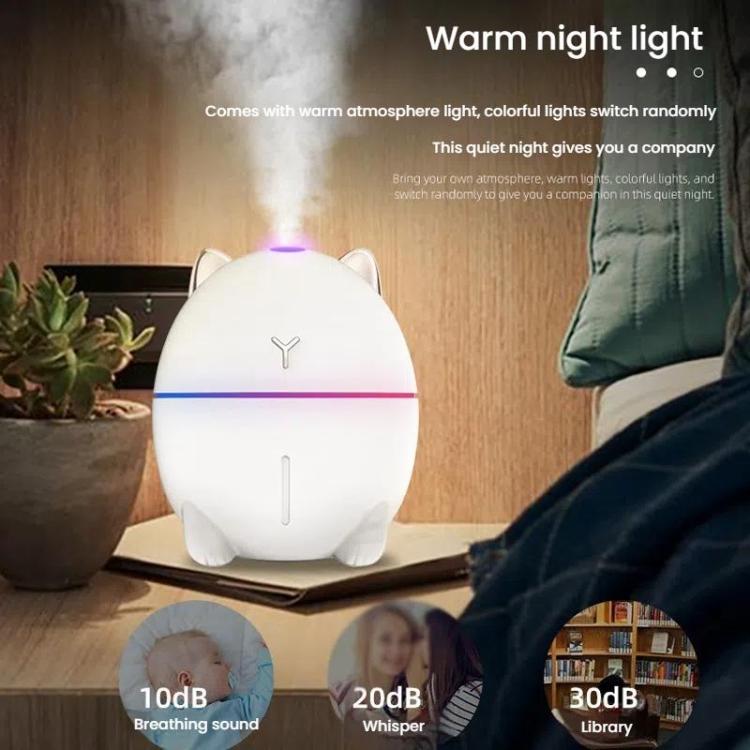 Cute Cats Portable Humidifier Mini USB Home Mute Bedroom Office Desktop Air Humidifier