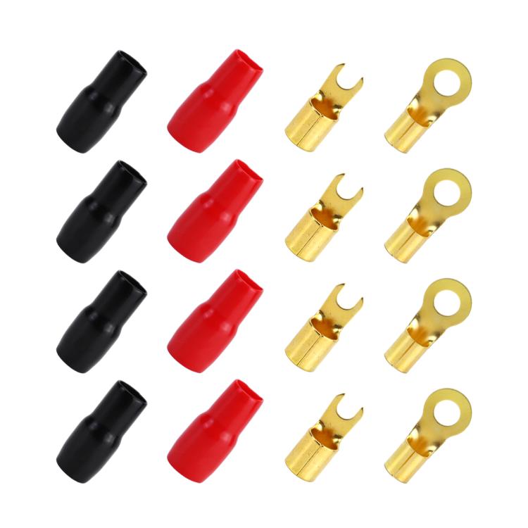 Car Audio Modification Brass Terminal Insulation Soft Sheath Set