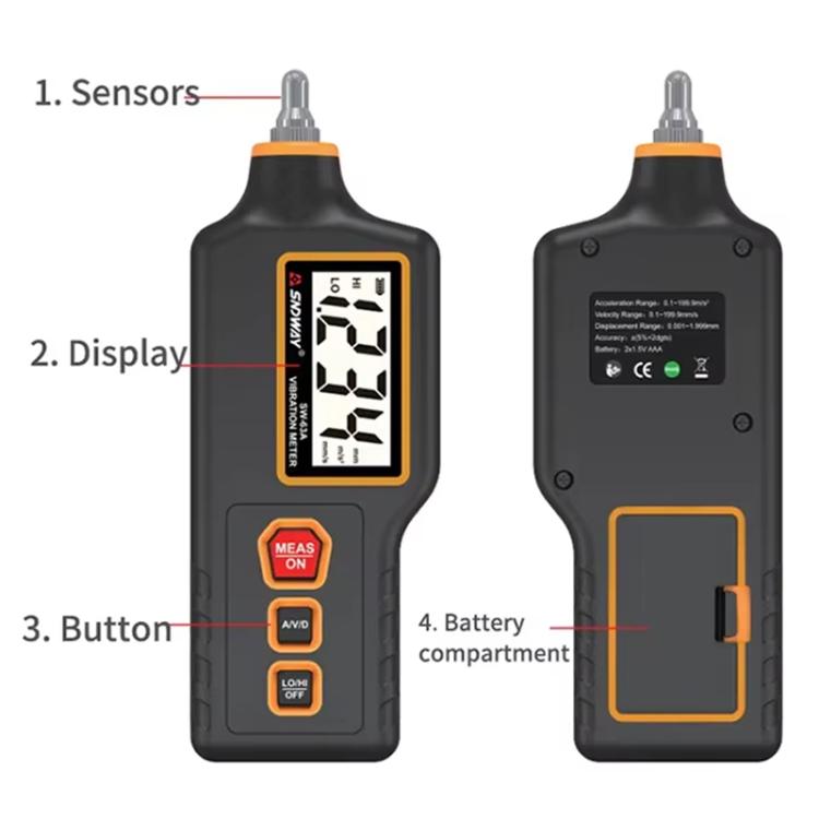 Digital Vibrometer Motor Fault Detector Mechanical Vibration Measurement