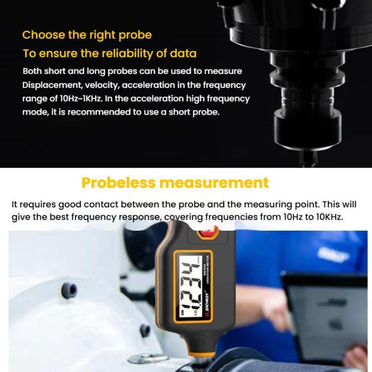 Digital Vibrometer Motor Fault Detector Mechanical Vibration Measurement