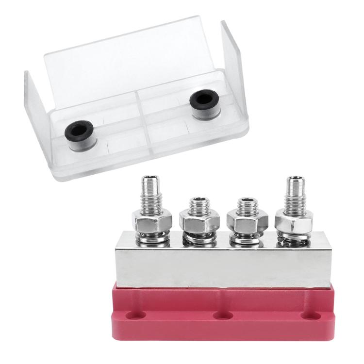 600A RV Yacht Copper Bolt 4 Stud Heavy Duty Busbar Terminal