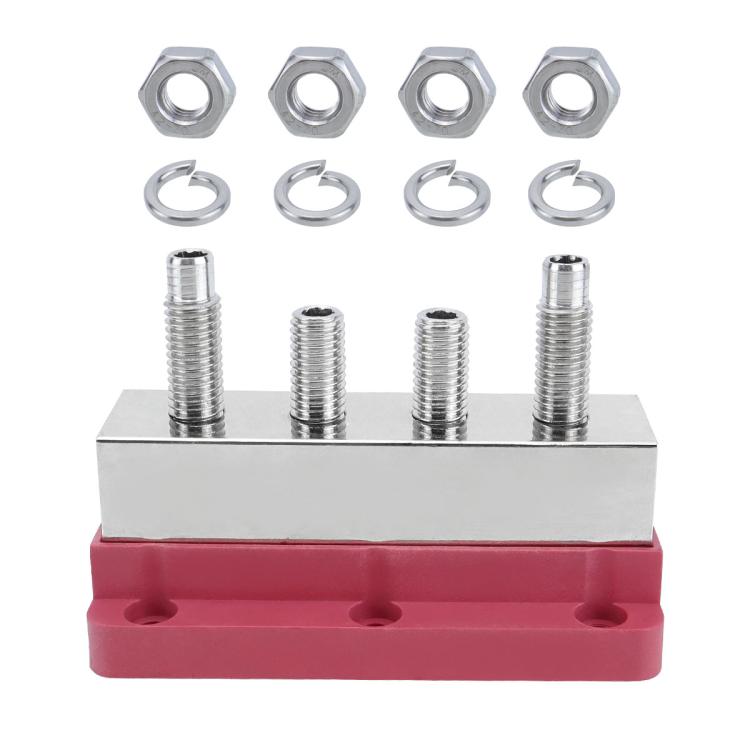 600A RV Yacht Copper Bolt 4 Stud Heavy Duty Busbar Terminal