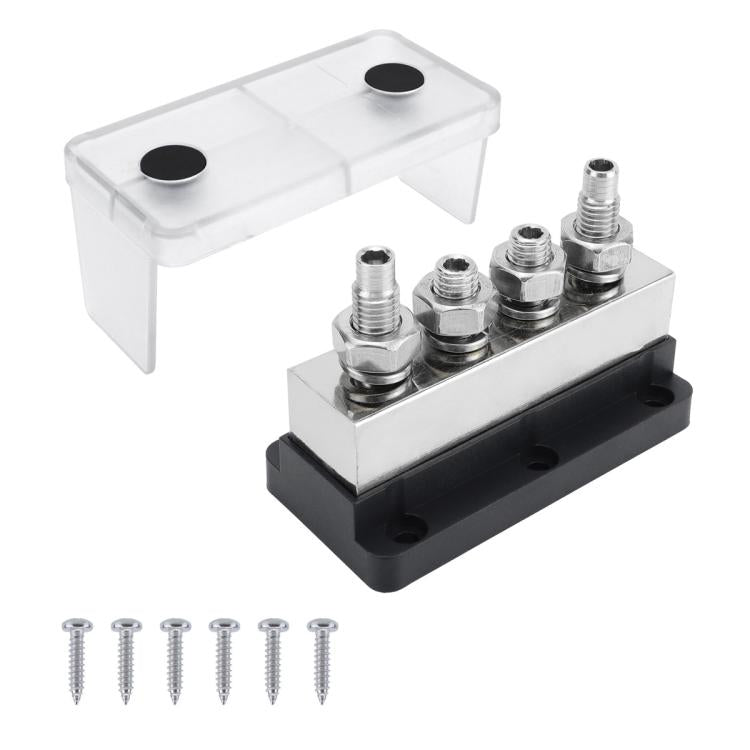 600A RV Yacht Copper Bolt 4 Stud Heavy Duty Busbar Terminal