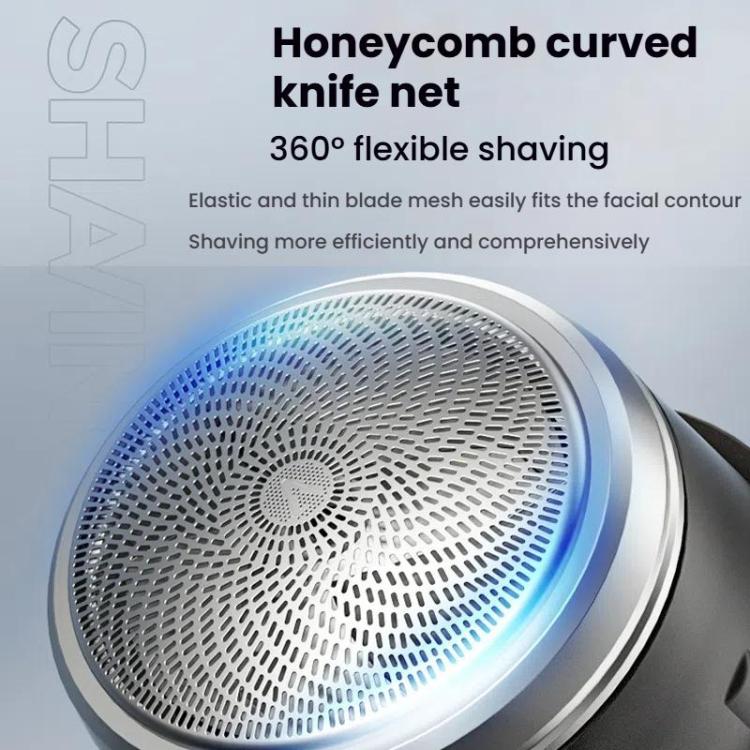 Wood Grain Electric Shaver Rechargeable Men Shaver with 6 Stainless Steel Blades, Waterproof Washable Head & High-Power Motor for Smooth Shaving, 2207