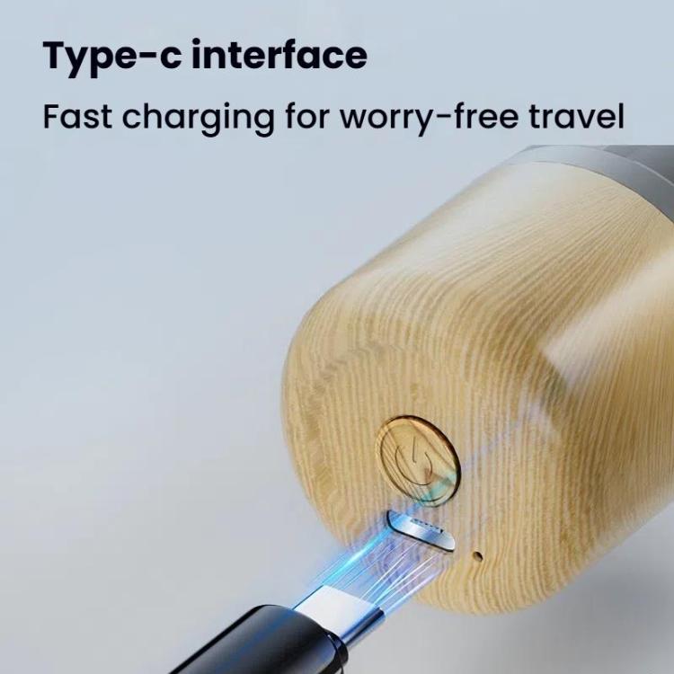 Wood Grain Electric Shaver Rechargeable Men Shaver with 6 Stainless Steel Blades, Waterproof Washable Head & High-Power Motor for Smooth Shaving, 2207