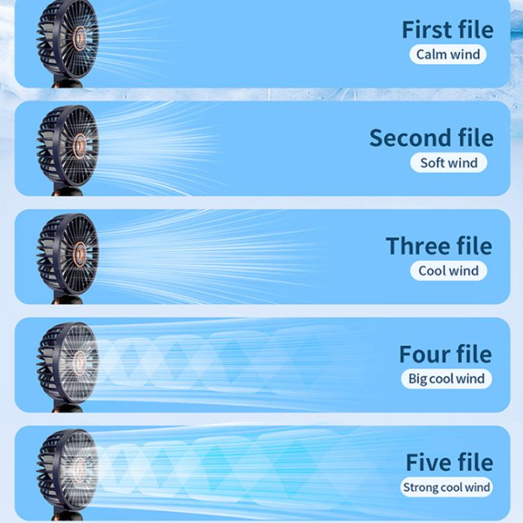 360-Degree Rotation Foldable Handheld Desk Fan Wall Mounted Rechargeable Portable Mini Fan