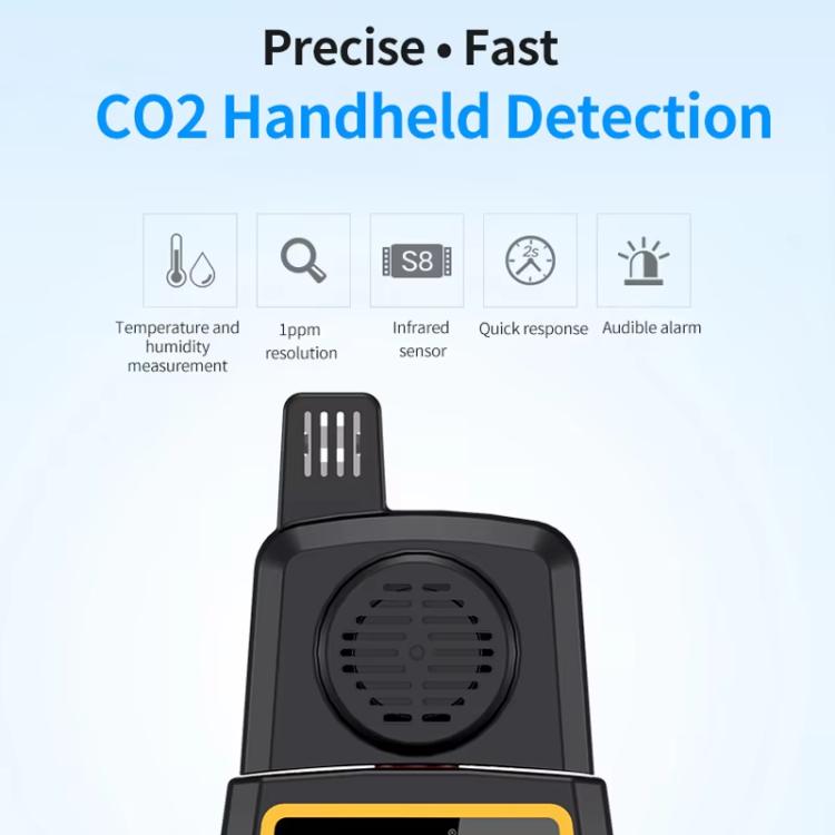 Carbon Dioxide Gas Detector Handheld Indoor Household Air CO2 Concentration Alarms