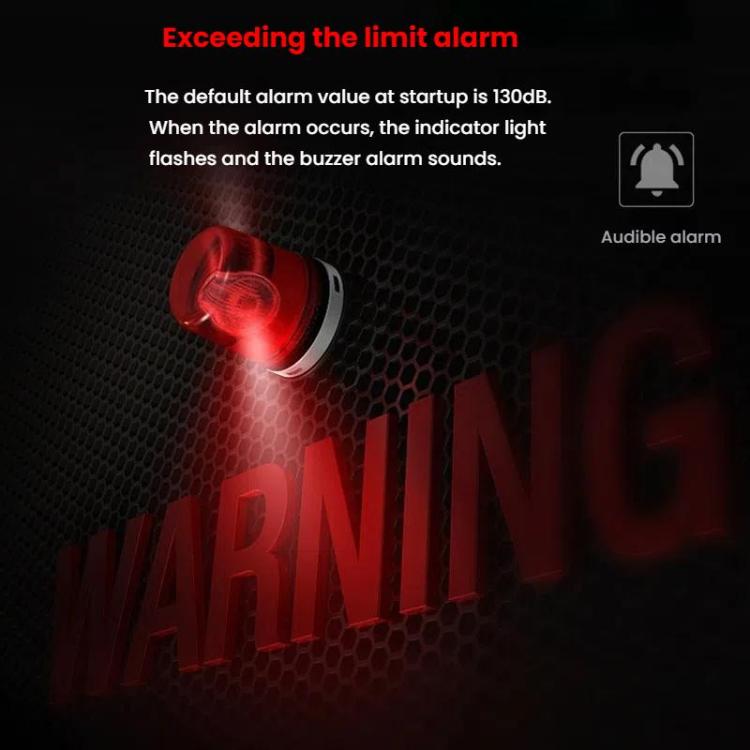 9.6 inch Wall Mounted Decibel Meter Large Screen Environmental Noise Monitor