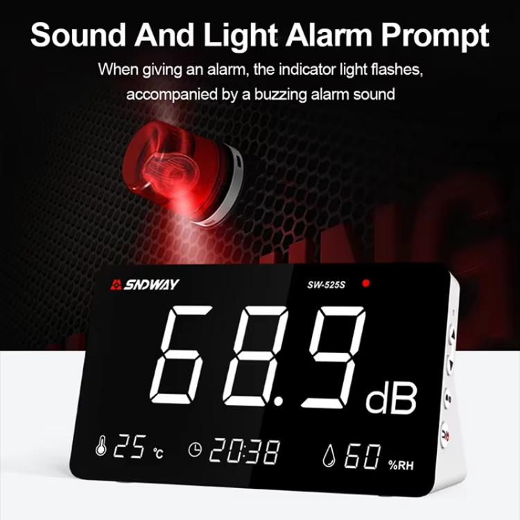 Desktop Noise Meter Temperature and Humidity Meter Decibel Meter Environmental Noise Monitor