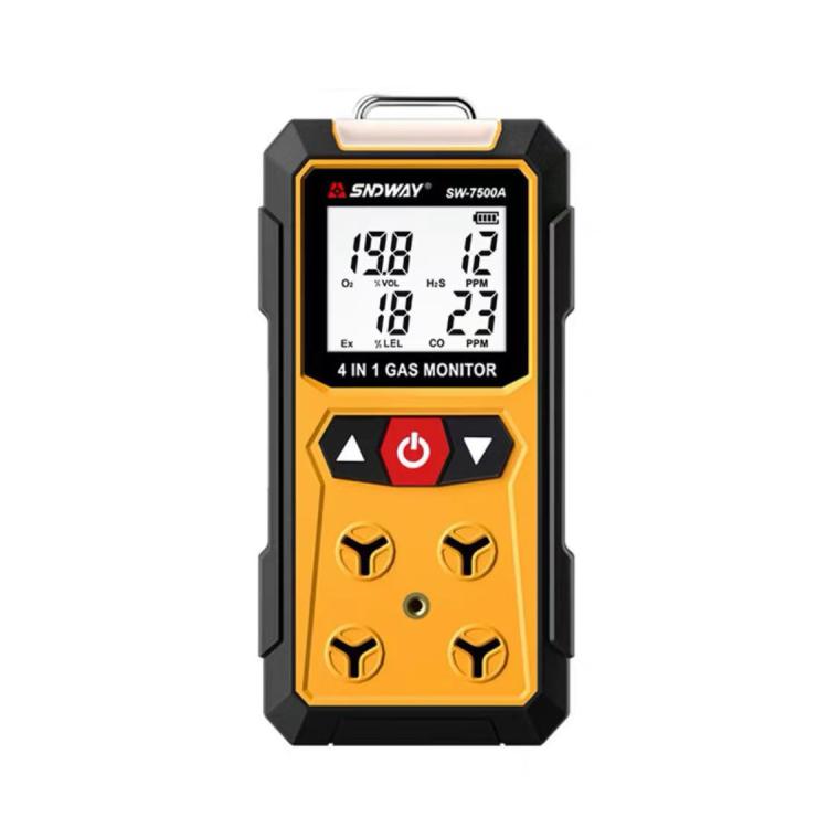 SNDWAY SW7500A 4 In 1 Gas Detector Combustible Gas Oxygen Hydrogen Sulfide Toxic and Harmful Detection Explosion-proof