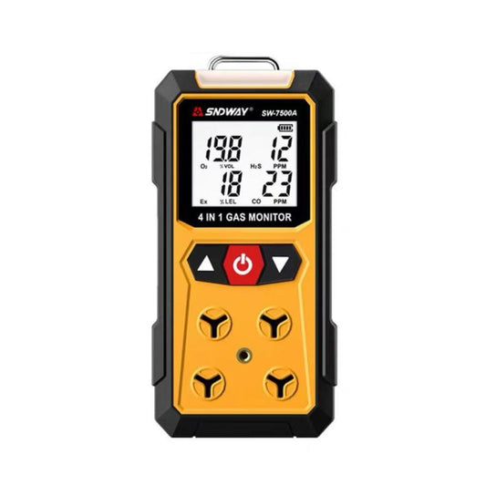 SNDWAY SW7500A 4 In 1 Gas Detector Combustible Gas Oxygen Hydrogen Sulfide Toxic and Harmful Detection Explosion-proof