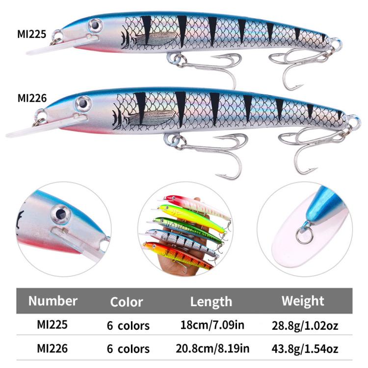 HENGJIA MI226 Deep Diving Mino False Bait Fishing Bionic Road Lure