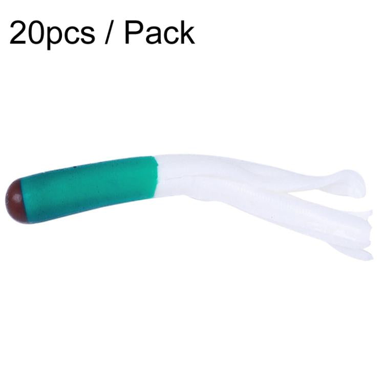 4.8cm 20pcs / Pack HENGJIA SO192 Vegetable-Head Tube Lure Fishing Simulation Soft Fake Bait
