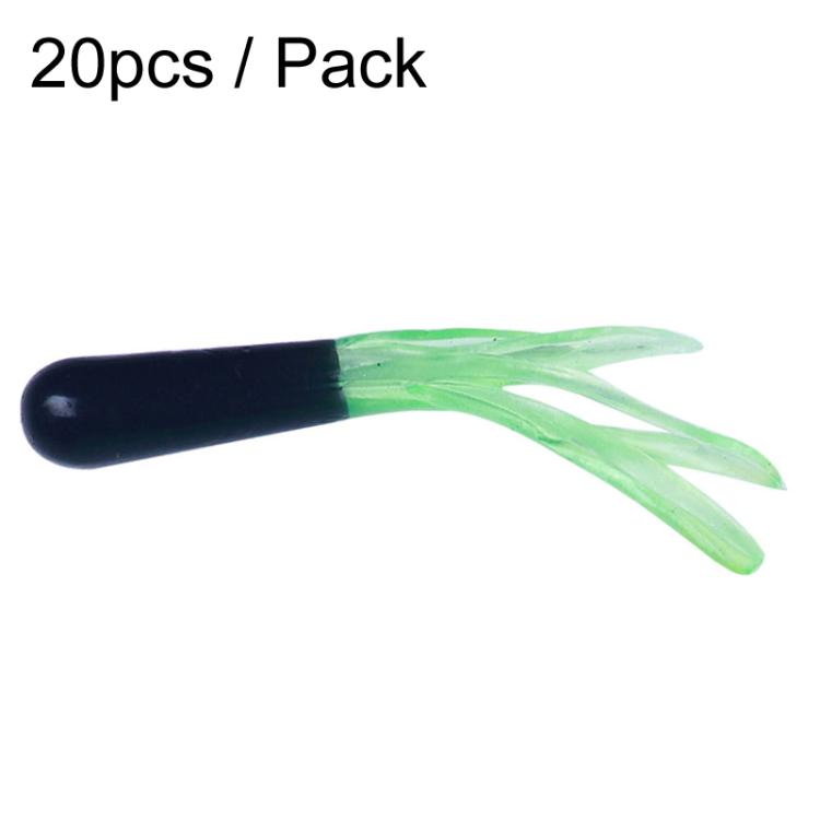 4.8cm 20pcs / Pack HENGJIA SO192 Vegetable-Head Tube Lure Fishing Simulation Soft Fake Bait