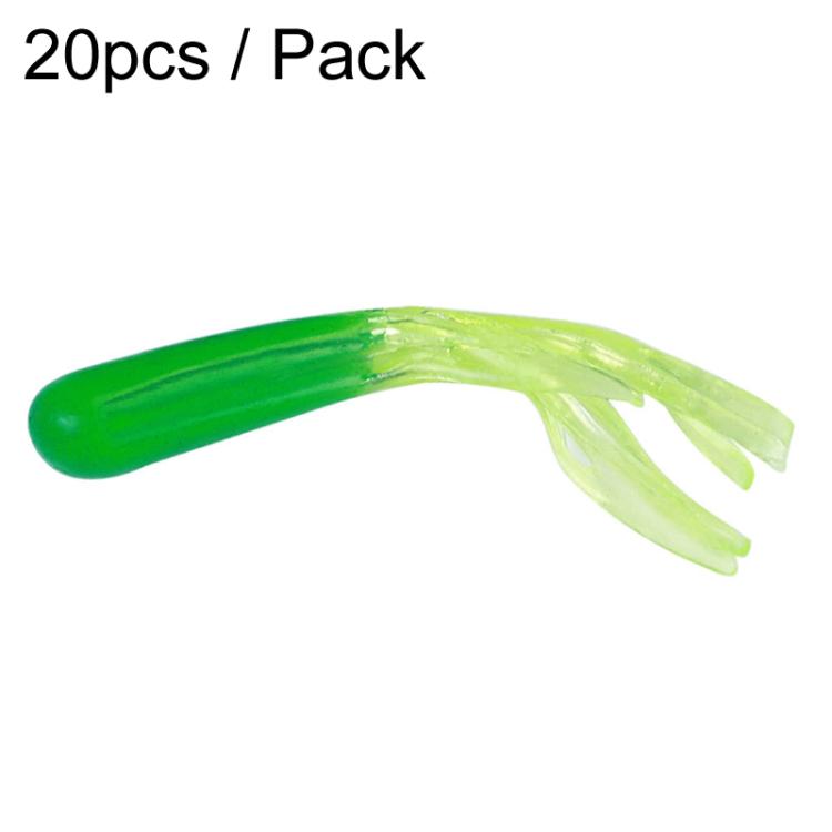 4.8cm 20pcs / Pack HENGJIA SO192 Vegetable-Head Tube Lure Fishing Simulation Soft Fake Bait