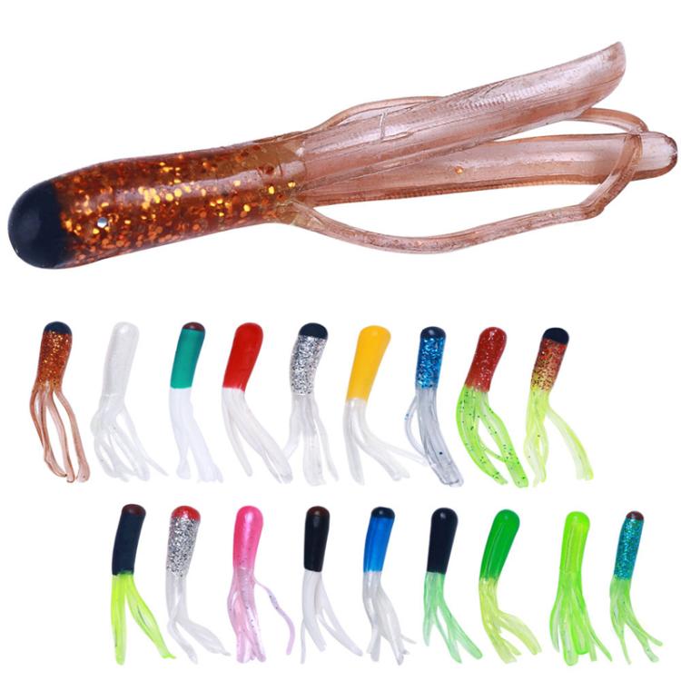 4.8cm 20pcs / Pack HENGJIA SO192 Vegetable-Head Tube Lure Fishing Simulation Soft Fake Bait