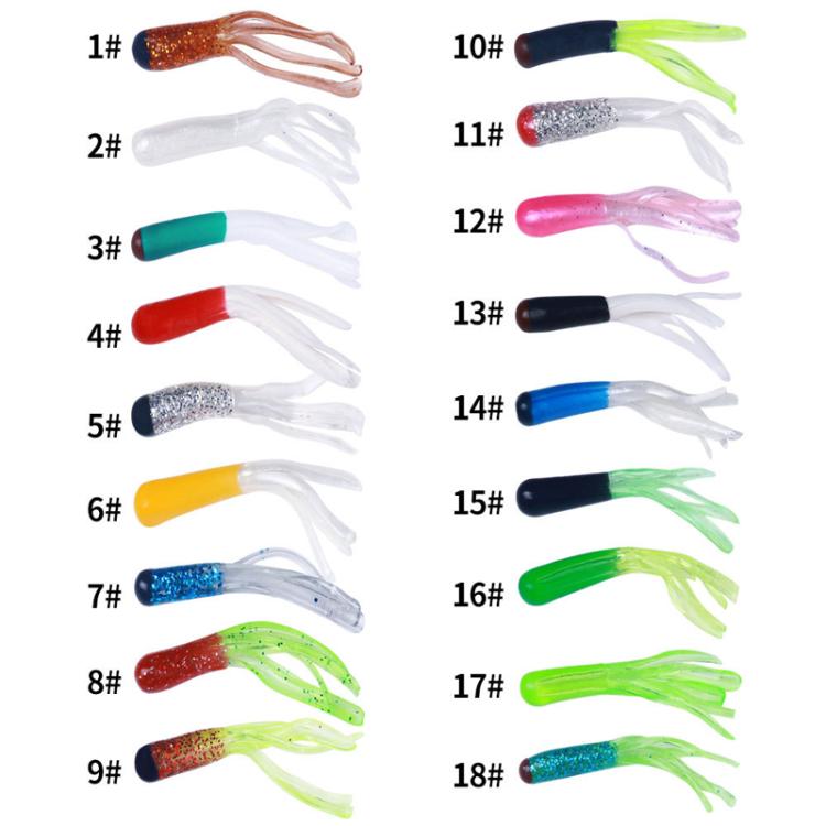 4.8cm 20pcs / Pack HENGJIA SO192 Vegetable-Head Tube Lure Fishing Simulation Soft Fake Bait