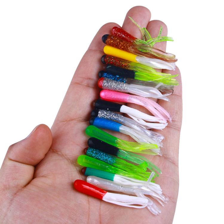 4.8cm 20pcs / Pack HENGJIA SO192 Vegetable-Head Tube Lure Fishing Simulation Soft Fake Bait