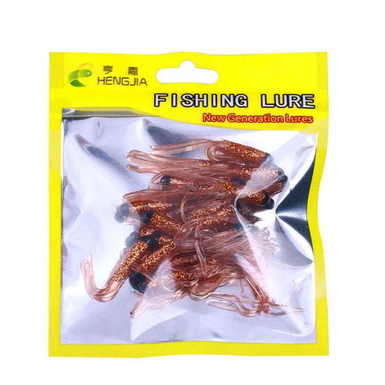 4.8cm 20pcs / Pack HENGJIA SO192 Vegetable-Head Tube Lure Fishing Simulation Soft Fake Bait