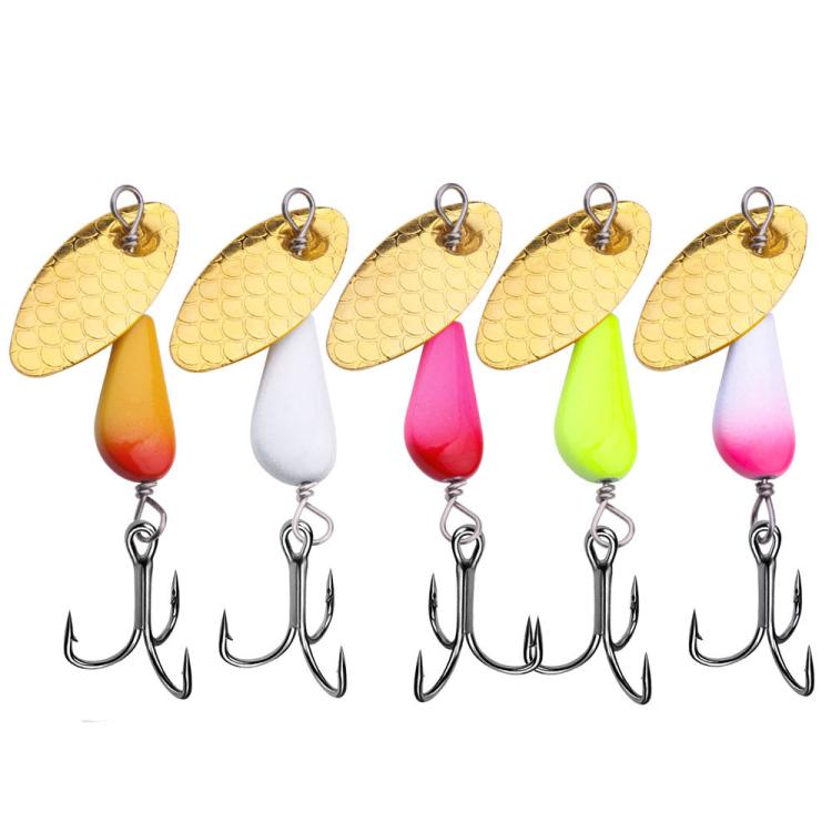 HENGJIA Single Hook Sequins Road Runner Bait Fishing False Lures