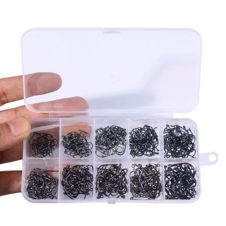 HENGJIA FH032 3-12# Outdoor Fishing Single Hook With Ring