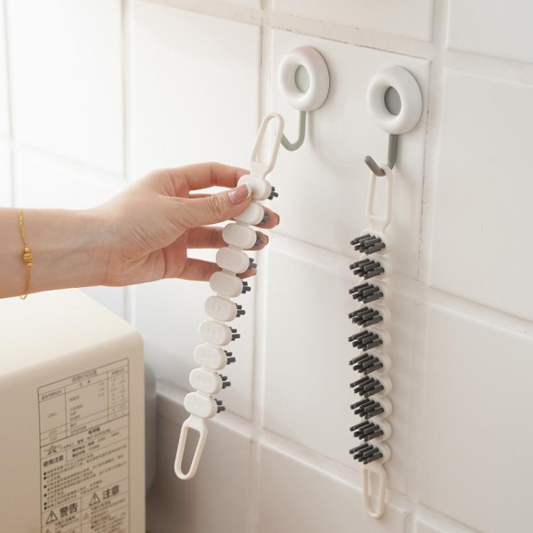 2pcs Bendable Multifunctional Crevice Brush Bathroom Faucet Brush Kitchen Cleaning Brush