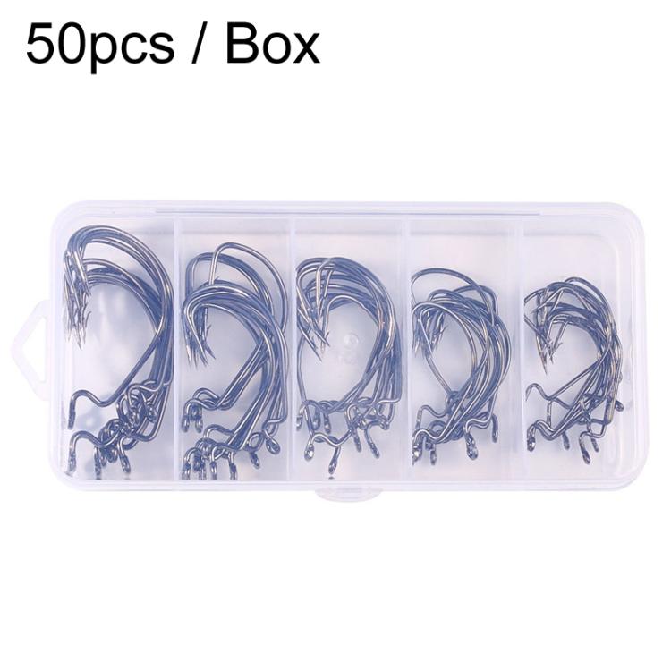 HENGJIA FH013 50pcs / Box Outdoor Fishing Cranked Stripers Hook Set