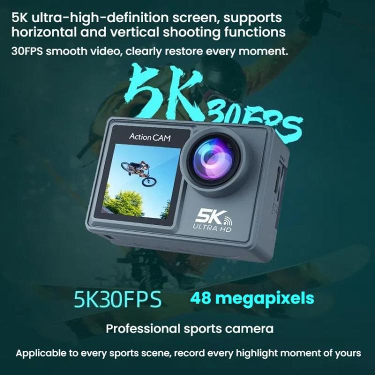 5K Action Camera Anti-Shake Outdoor HD Shooting Cycling Recorder Under Dive Camera