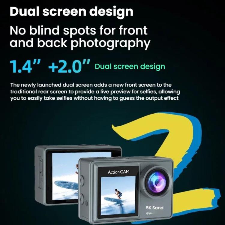 5K Action Camera Anti-Shake Outdoor HD Shooting Cycling Recorder Under Dive Camera