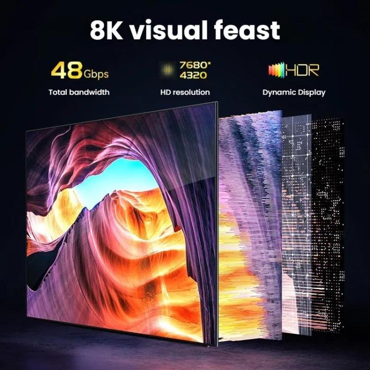 DTECH DT-HF8005 8K 60Hz HDMI 2.1 Fiber Optic Cable Dolby Atmos, EARC For PS5, Xbox, Home Theater, Gaming Monitor