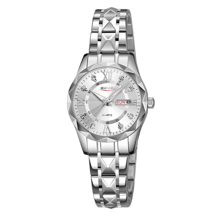 SKMEI Business Casual Watches Diamond Case Luminous Waterproof Quartz Watch