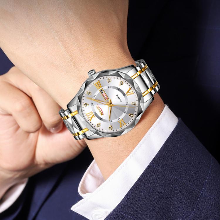 SKMEI Business Casual Watches Diamond Case Luminous Waterproof Quartz Watch