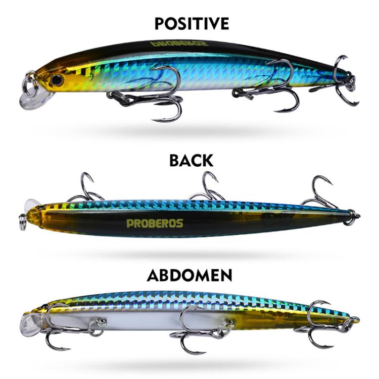 PROBEROS DW622 12.5cm-16g Submerged Minnow Lure All-Purpose Sea Fishing Plastic Bionic Hard Bait