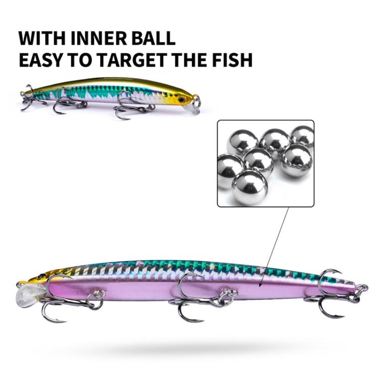 PROBEROS DW622 12.5cm-16g Submerged Minnow Lure All-Purpose Sea Fishing Plastic Bionic Hard Bait