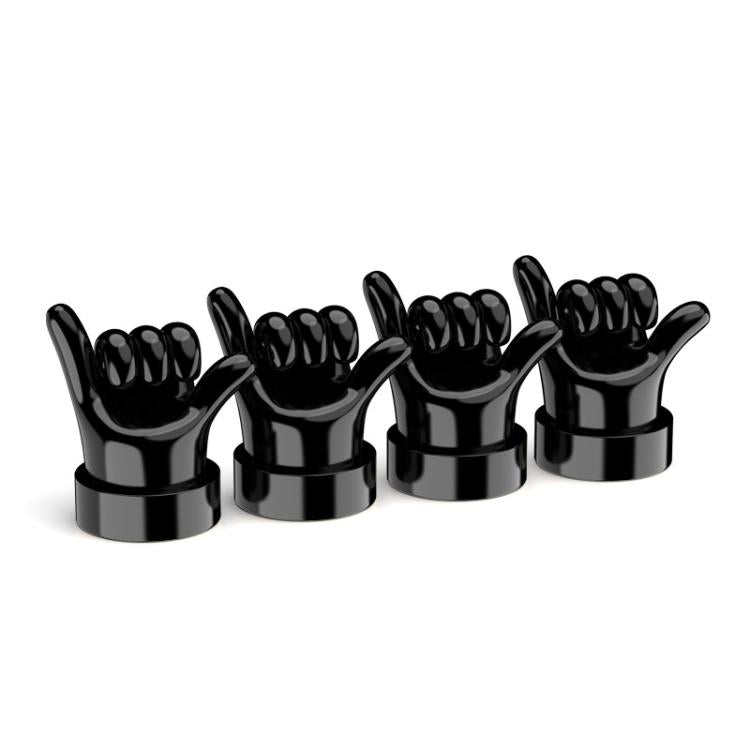 4pcs /Set Car Gesture Valve Tire Decorative Rubber Cap
