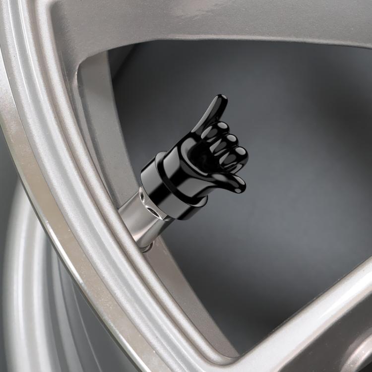 4pcs /Set Car Gesture Valve Tire Decorative Rubber Cap