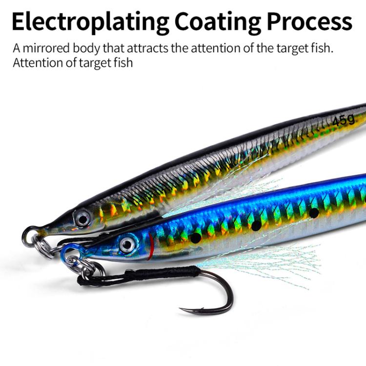 PROBEROS LF151 Long-Distance Casting Sinking Lure 3D Fast-Draw Sea Fishing Mackerel Hook