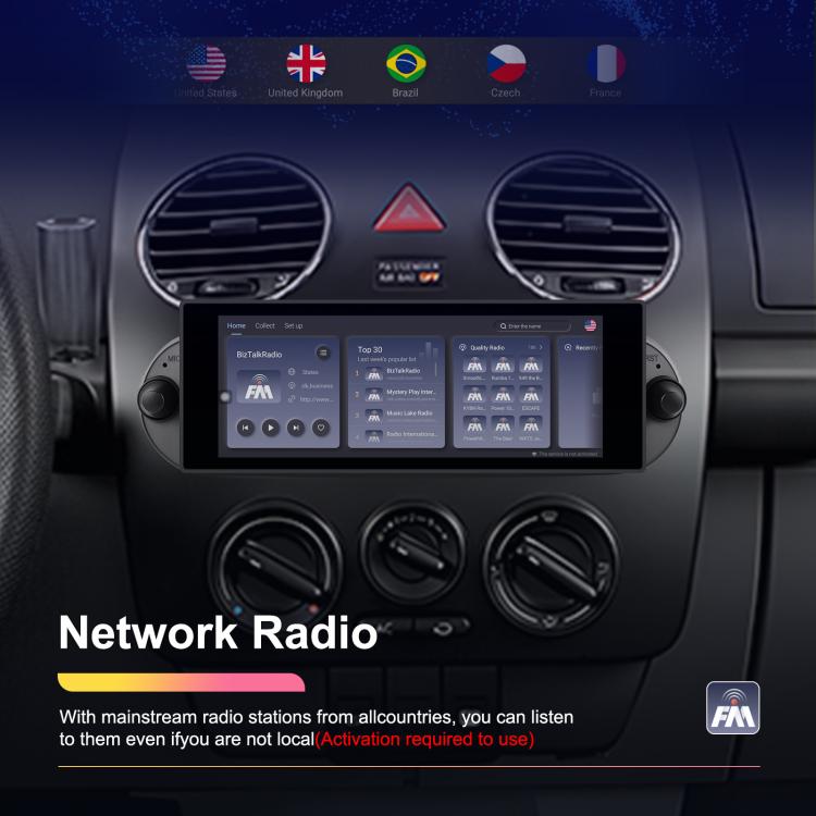 For Volkswagen Beetle 2002-2010 6.86 inch 2+64G Horizontal Screen Android Car Player