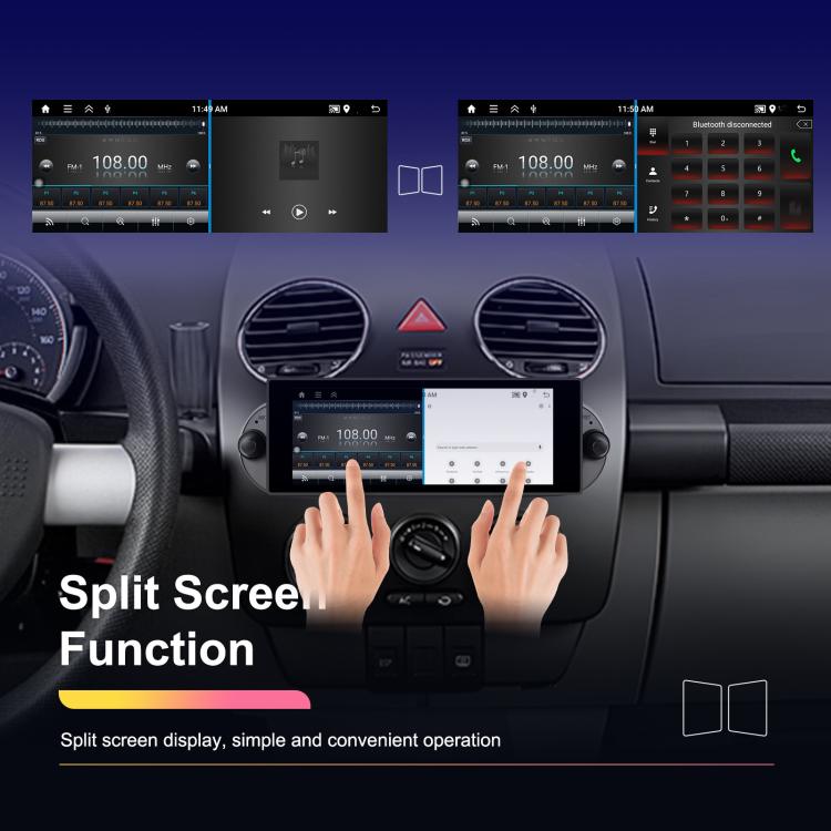 For Volkswagen Beetle 2002-2010 6.86 inch 2+64G Horizontal Screen Android Car Player