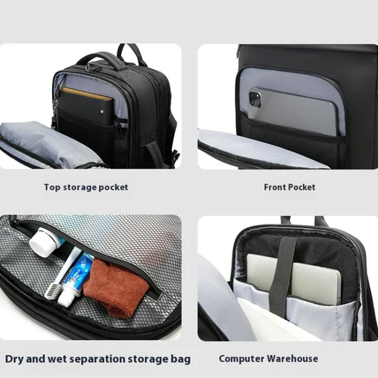 BANGE BG-3055 Men Large Capacity Shoulder Bag Expanded Capacity Business Travel Backpack