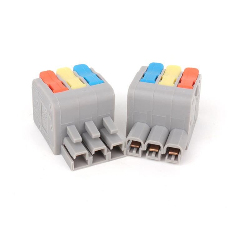 5pcs 3 In 3 Out Terminal Block Push-type Junction Box