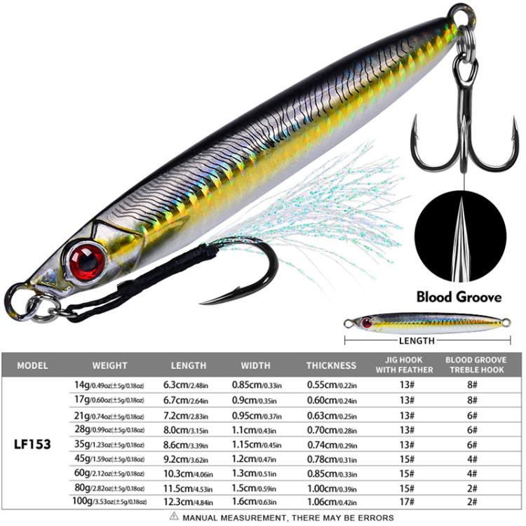 PROBEROS LF153 3D Fast Twitch Sea Fishing Road Runner Lure Long Casting Quick Sinking False Bait