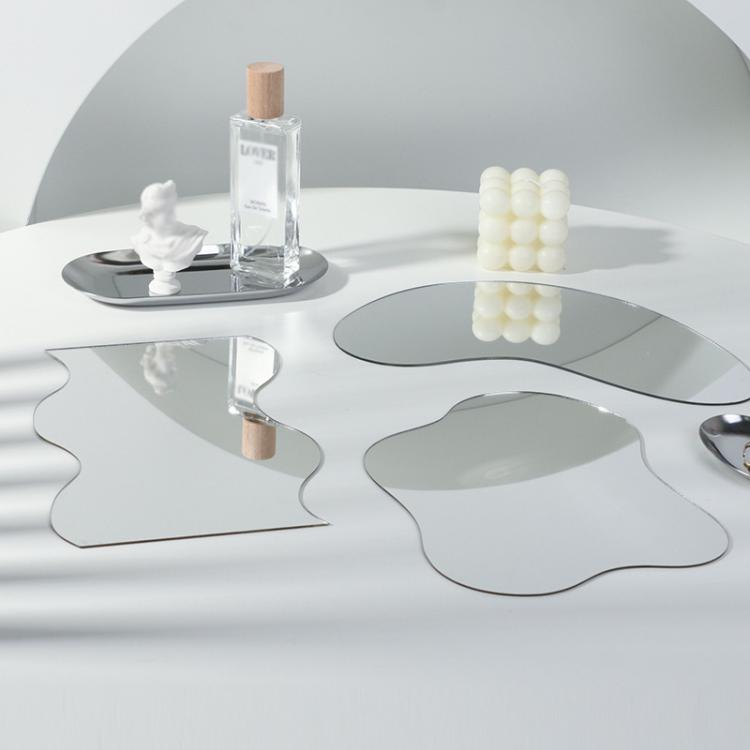 Acrylic Mirror Reflective Tray Display Jewelry Photo Props Photography Background Decoration